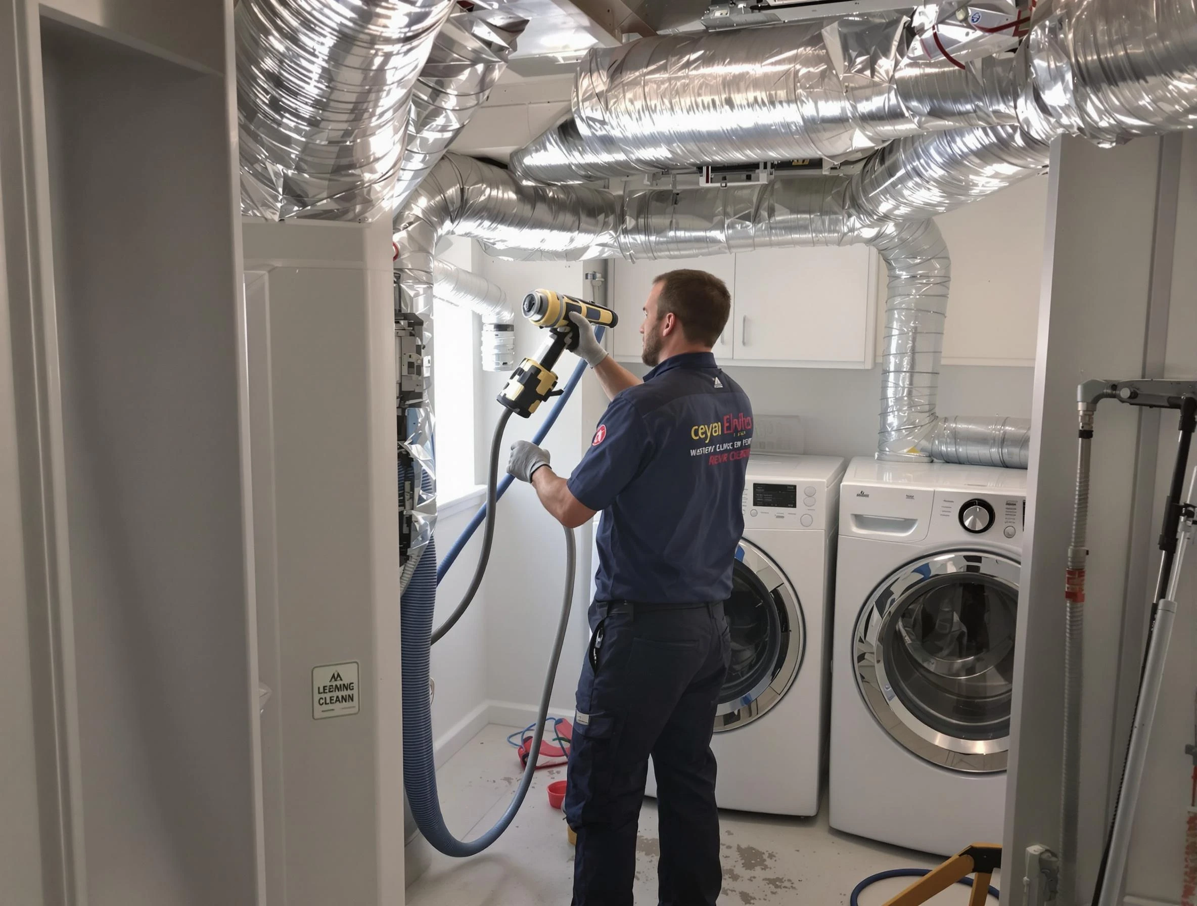 White House Dryer Vent Cleaning specialist using advanced equipment for thorough duct cleaning in White House