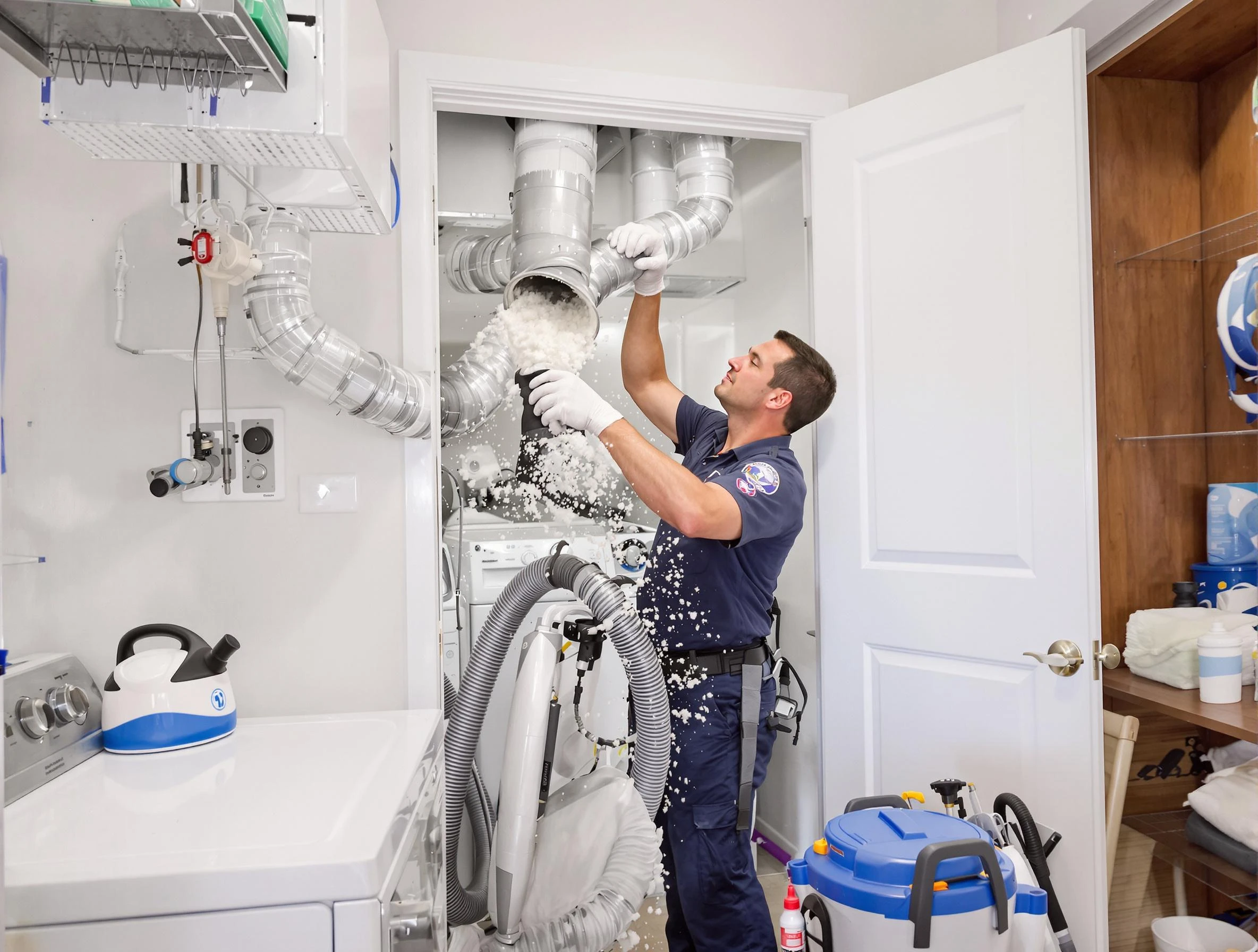 White House Dryer Vent Cleaning technician delivering thorough residential dryer vent cleaning service in White House